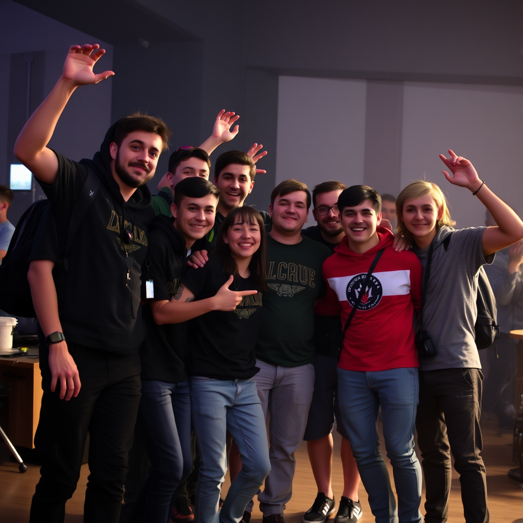 Magyar gaming közösség tagjai együtt ünnepelnek egy izgalmas League of Legends meccs után